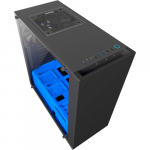 Case NZXT Source S340 ELITE Matte Black-Blue with Tempered Glass Panel (w/o PSU ATX)