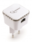 Wi-Fi repeater Gembird WNP-RP300-01-W White (300Mbps IEEE802.11b/g/n WPA2 64/128bit WEP Lan)