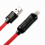 Cable Lightning+Micro Remax RC-27T 2in1 Bamboo Red