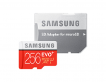 256GB microSD Samsung EVO Plus MB-MC256GA (Class 10 UHS-I U3 with SD adapter R/W:100/90MB/s)