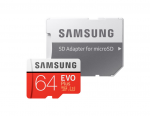 64GB microSD Samsung EVO Plus MB-MC64GA (Class 10 UHS-I U3 with SD adapter R/W:100/60MB/s)