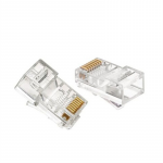 RJ45 Modular Plug LC-8P8C-001/50 Modular plug 8P8C for solid LAN cable 30u" gold plated 50 pcs/bag