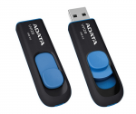 32GB USB Flash Drive ADATA UV128 Black-Blue Plastic Slider (R/W:40/20MB/s USB3.0)