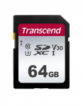 64GB SDXC Card Transcend TS64GSDC300S Class 10 UHS-I U3 (R/W:95/45MB/s)