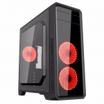 Case GAMEMAX G561-F Red (w/o PSU Transparent Panel MidiTower ATX)