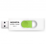 64GB USB Flash Drive ADATA UV320 White-Green Plastic Slider (USB3.0 R/W:80/20MB/s)