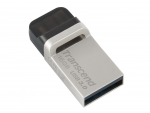 16GB USB Flash Drive Transcend JetFlash 890 Silver Metal Case OTG(R/W:90/12MB/s USB3.1/Type-C)