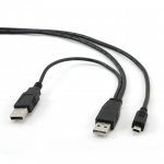 Cable mini USB to USB 0.9m Cablexpert CCP-USB22-AM5P-3 for external HDD