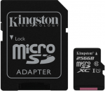 256GB microSDXC Kingston SDCS/256GB Canvas (Class 10 UHS-I 400x 80MB/s)