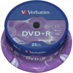 DVD+R VERBATIM DataLifePlus AZO MATT SILVER 4.7GB 16x Spindle 25pcs