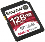 128GB SDXC Kingston SDR/128GB Canvas React UHS-I Speed Class U3 633x
