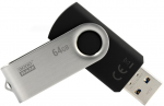 64GB USB Flash Drive GOODRAM UTS3 TWISTER UTS3-0640K0R11 Black (R/W: 60/20MB/s USB3.0)