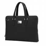 15.6" Continent Laptop Bag CL-105 Black Natural Leather