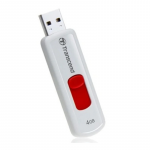 4GB USB Flash Drive Transcend JetFlash 590 White Capless USB2.0