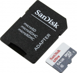 64GB MicroSDHC SanDisk SDSQUNS-064G-GN3MA UHS-I Class 10 533X SD adapter