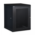 19" 15U Wall Mounted cabinet SteelNet SN-IRON 15U-06-06-ДП-2БГ (600x600х735 Perforated Door Black)