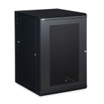 19" 18U Wall Mounted cabinet SteelNet SN-IRON 18U-06-06-ДП-2БГ (600x600х735 Perforated Door Black)