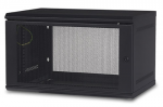 19" 6U Wall Mounted cabinet SteelNet SN-RNK 6U-06-045-ДП-2БГ (600x450х370 Perforated Door Black)