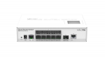 Switch MikroTik CRS 212-1G-10S-1S+IN (1-port Gigabit Smart 10-SFP cages 1-SFP+ cage LCD 400MHz 64MB RAM RouterOS L5)