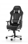 Gaming Chair DXRacer King GC-K57-NW-S3 Black/White/Black (Max Weight/Height 150kg/160-195cm PU leather & Carbon look PVC)