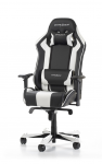 Gaming Chair DXRacer King GC-K06-NW-S3 Black/White/Black (Max Weight/Height 150kg/160-195cm PU leather & Carbon look PVC)