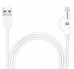 Cable Lightning+Micro 1m ADATA White