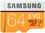 64GB microSD Samsung EVO Plus MB-MP64GA (Class 10 UHS-I U3 with SD adapter R/W:100/60MB/s)