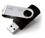 128GB USB Flash Drive GoodRAM UTS3 TWISTER UTS3-1280K0R11 Black (R/W:60/20MB/s USB3.0)