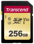 256GB SDXC Card Transcend Class 10 UHS-I U3 TS256GSDC500S (R/W:90/60MB/s)