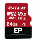 64GB microSDXC Patriot PEF64GEP31MCX Class 10 UHS-I+SD Adapter