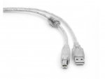 Cable USB AM/BM 1.8m Gembird CCF-USB2-AMBM-TR-6 Transparent