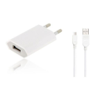 Charger XPower USB 1A + MicroUSB Cable White