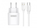 Charger Joyroom M226 2xUSB 2.4A + Type-C Cable White