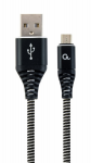 Cable micro USB to USB 1.0m Cablexpert CC-USB2B-AMmBM-1M-BW USB2.0 Black-White