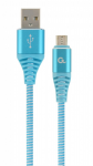 Cable micro USB to USB 1.0m Cablexpert CC-USB2B-AMmBM-1M-VW USB2.0 Blue-White