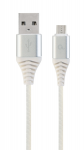 Cable micro USB to USB 2.0m Cablexpert CC-USB2B-AMmBM-2M-BW2 USB2.0 Silver-White