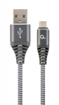 Cable micro USB to USB 2.0m Cablexpert CC-USB2B-AMmBM-2M-WB2 USB2.0 Gray-White
