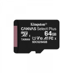 64GB microSDXC Kingston SDCS2/64GB Canvas Select Plus (Class 10 A1 UHS-I 600x with SD adapter Up to:100MB/s)