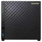 NAS Server ASUSTOR AS1004T v2 4-bay (Marvell Armada-385 Dual-Core Cortex-A9 1.6GHz, 512MB DDR3 3.5" SATA x4 Gigabit LAN x1 Hardware Encryption Engine)