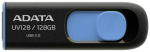 128GB USB Flash Drive ADATA UV128 Black-Blue (R/W:90/40MB/s USB3.1)