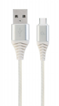 Cable Type-C to USB 2.0m Cablexpert CC-USB2B-AMCM-2M-BW2 AM/CM Silver-White