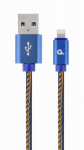 Cable Lightning to USB 2m Cablexpert CC-USB2J-AMLM-2M-BL
 Blue