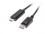 Cable DP to HDMI 1.8m LANBERG CA-DPHD-10CC-0018-BK Black