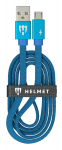 Cable micro USB to USB 1.0m HELMET Kevlar Flat Blue