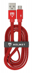 Cable micro USB to USB 1.0m HELMET Kevlar Flat Red