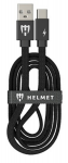 Cable Type-C to USB 1.0m HELMET Kevlar Flat Black