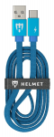 Cable Type-C to USB 1.0m HELMET Kevlar Flat Blue