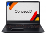 Notebook ACER ConceptD 3 Pro CN315-71P Black NX.C50EU.00C (15.6" IPS FullHD Intel i5-9300H 16Gb SSD 512GB+HDD Kit NVIDIA Quadro T1000 4GB w/o DVD Win10Pro)