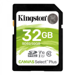 32GB SDHC Kingston SDS2/32GB Canvas Select Plus (Class 10 UHS-I U1 V10 400x 100MB/s)
