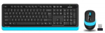 Keyboard & Mouse A4Tech FG1010 Wireless Black-Blue